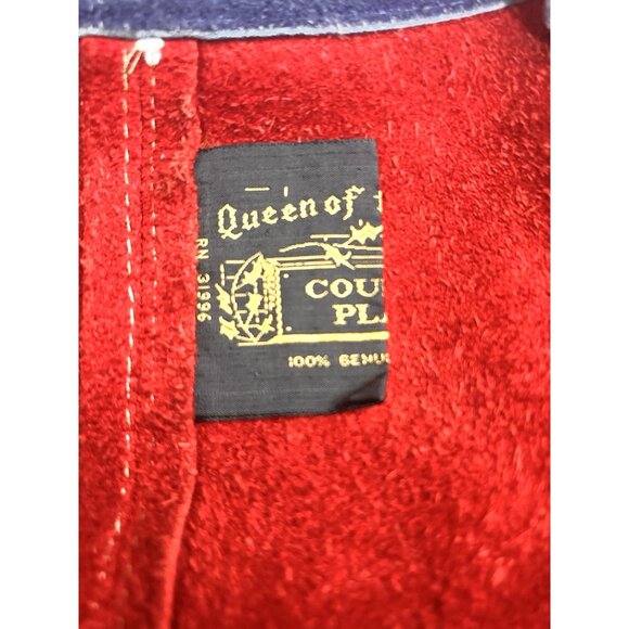 Vintage Country Place Queen of the Capes Long Suede Poncho Cape Zipper Front - Picture 13 of 14